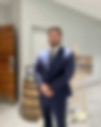 Client photo, blurred for privacy